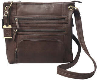 Bulldog Cases Cross Body Purse with Holster in Brown
